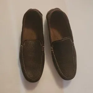 BANANA REPUBLIC Men\'s Garrett Brown Leather Loafers Shoes Ethan Glenn Loafers | TikTok main image 4